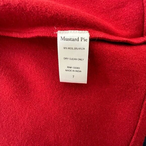 Mustard Pie Valentina Cloak in Cherry Red Size 7 - Picture 5 of 6